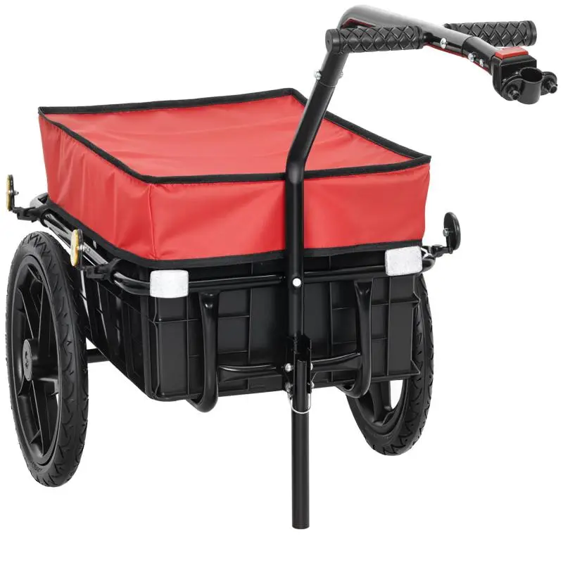 Bicycle Trailer with 70 L Capacity, Red and Black
