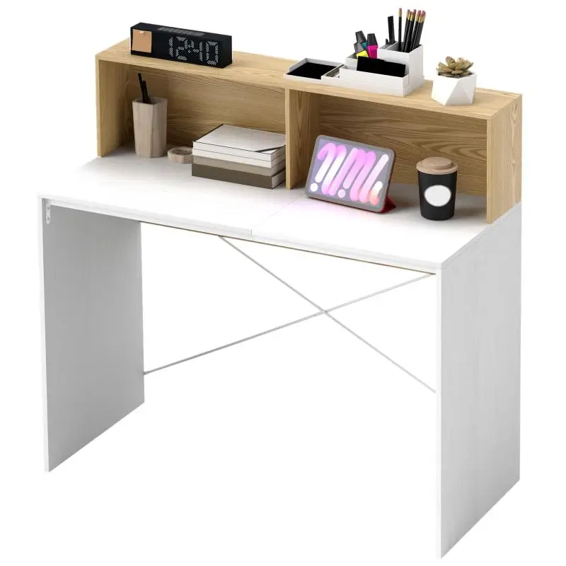 Desk with 2 Open Compartments, 110 cm