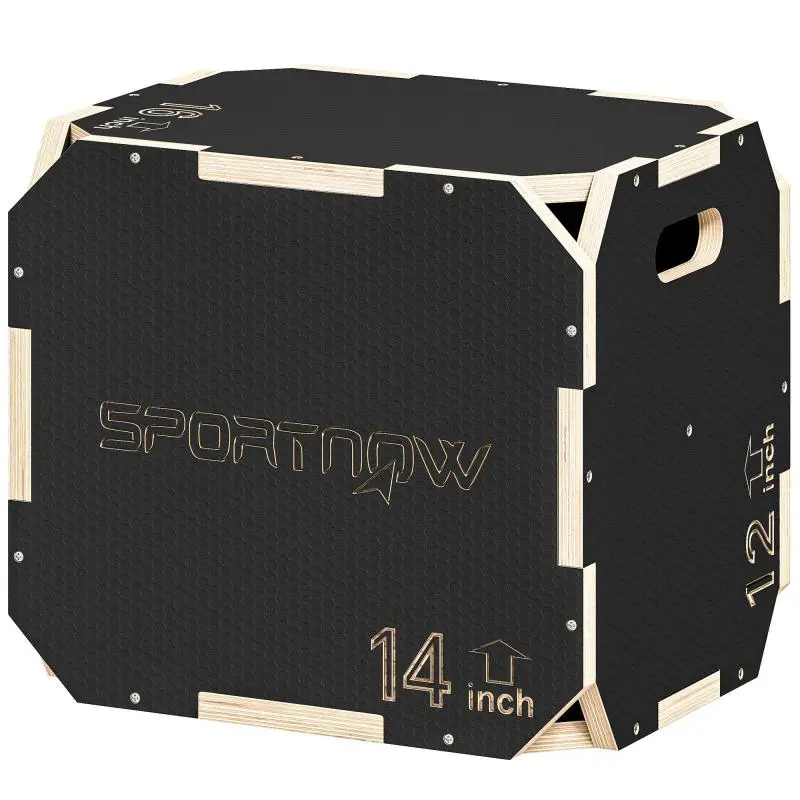 3-in-1 Wooden Plyometric Box, 41 cm