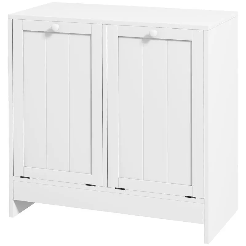 Laundry Unit with 2 Hampers, White