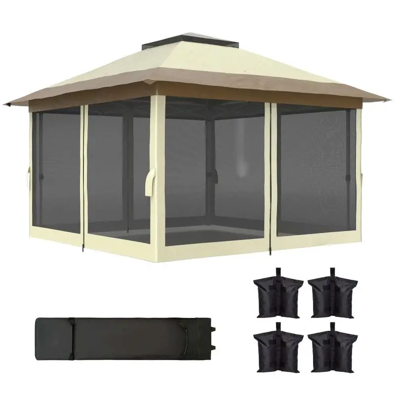 Folding Gazebo 356 cm with Mesh Sides
