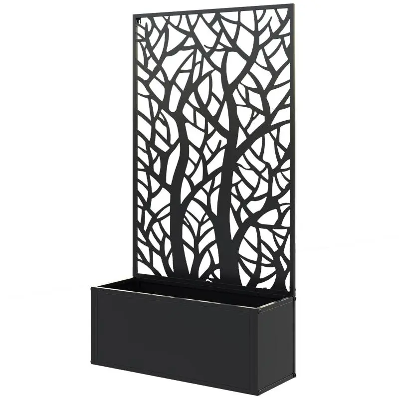 Raised Planter with Privacy Panel, 61 cm