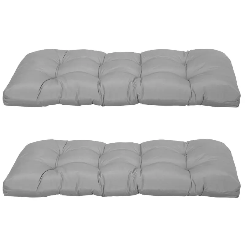 2-Seater Bench Cushion, Grey, 110 cm