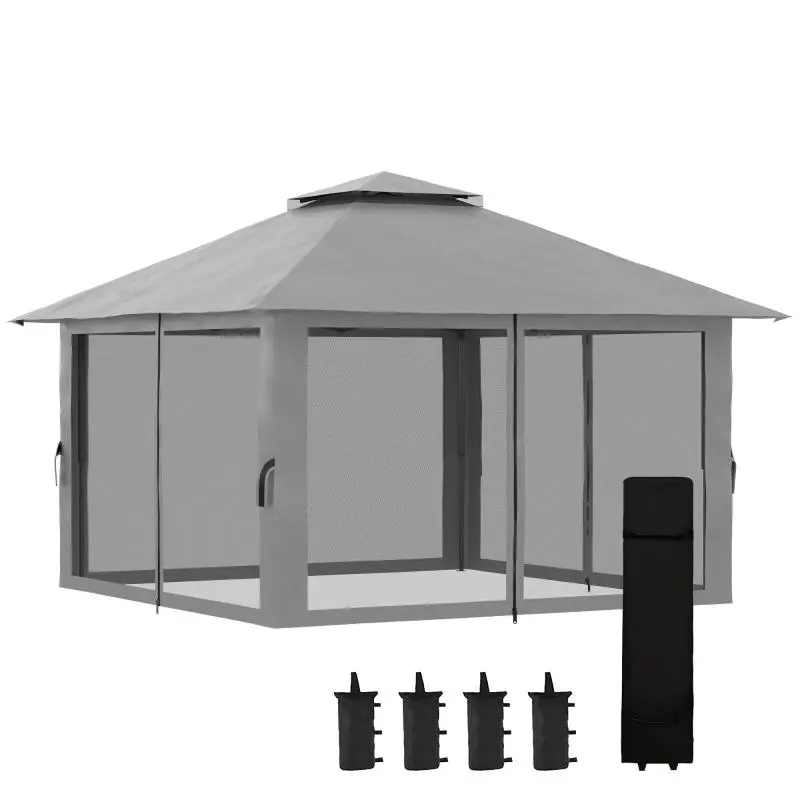 Pop-Up Folding Canopy with Adjustable Height, 4 m