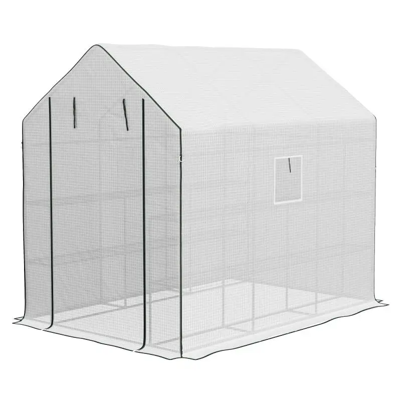 Outdoor Greenhouse with 12 Shelves, 140 x 213 x 190 cm