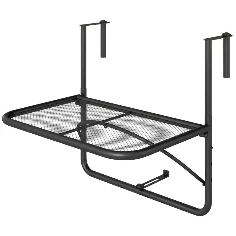 Hanging Balcony Table with Adjustable Arm, 60 x 56 x 50 cm
