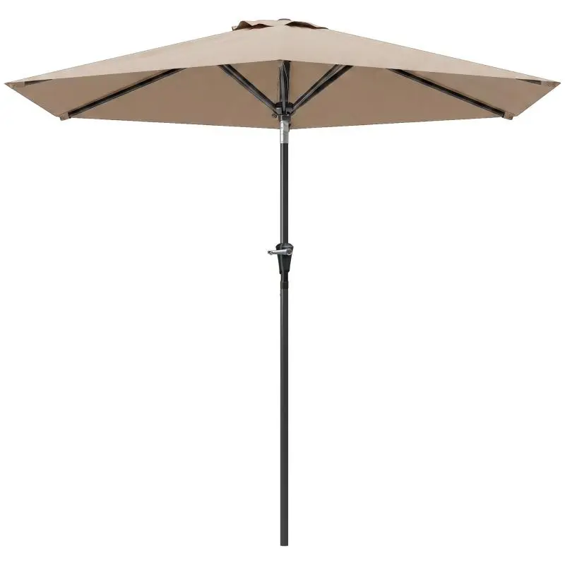Tilting Garden Parasol, 230 cm, Khaki