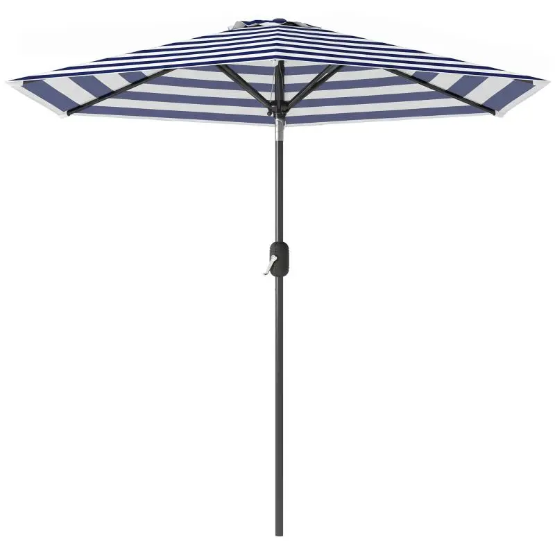 Blue and White Garden Parasol, 230 cm
