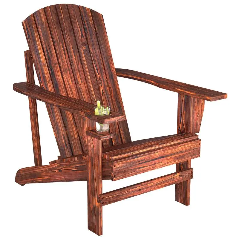Wooden Adirondack Chair, Brown
