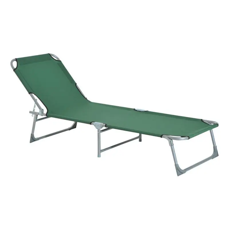 Folding Camping Bed with 4-Position Backrest