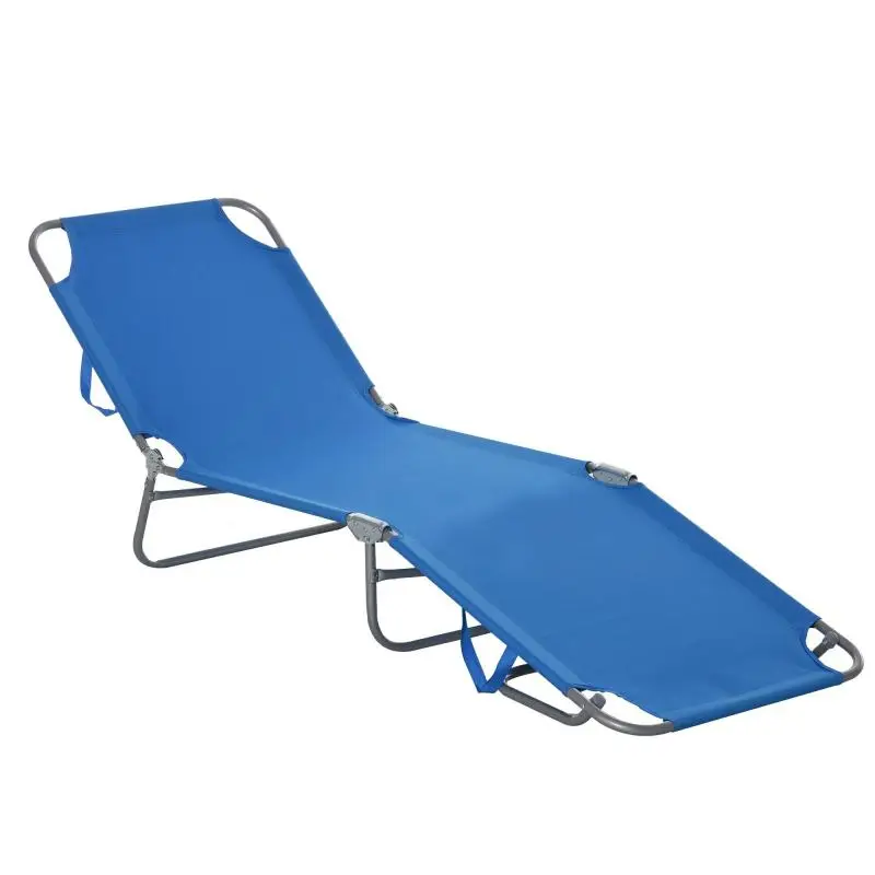 Foldable Garden Sun Lounger, Blue