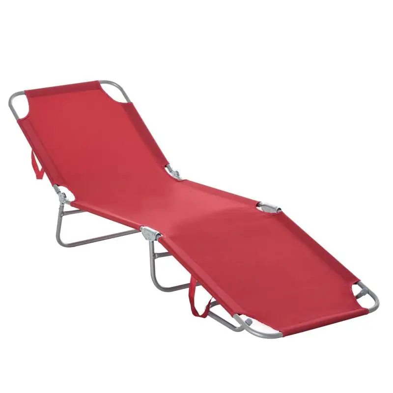 Foldable Garden Sun Lounger, Bordeaux