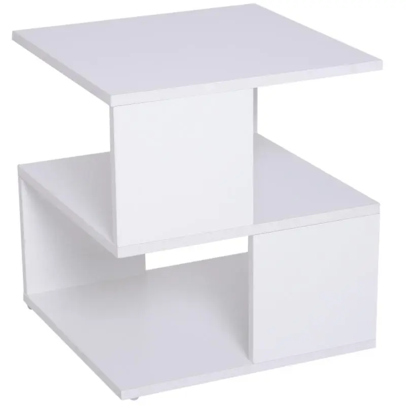 2-Tier Side Table with Storage Shelf, 40 cm