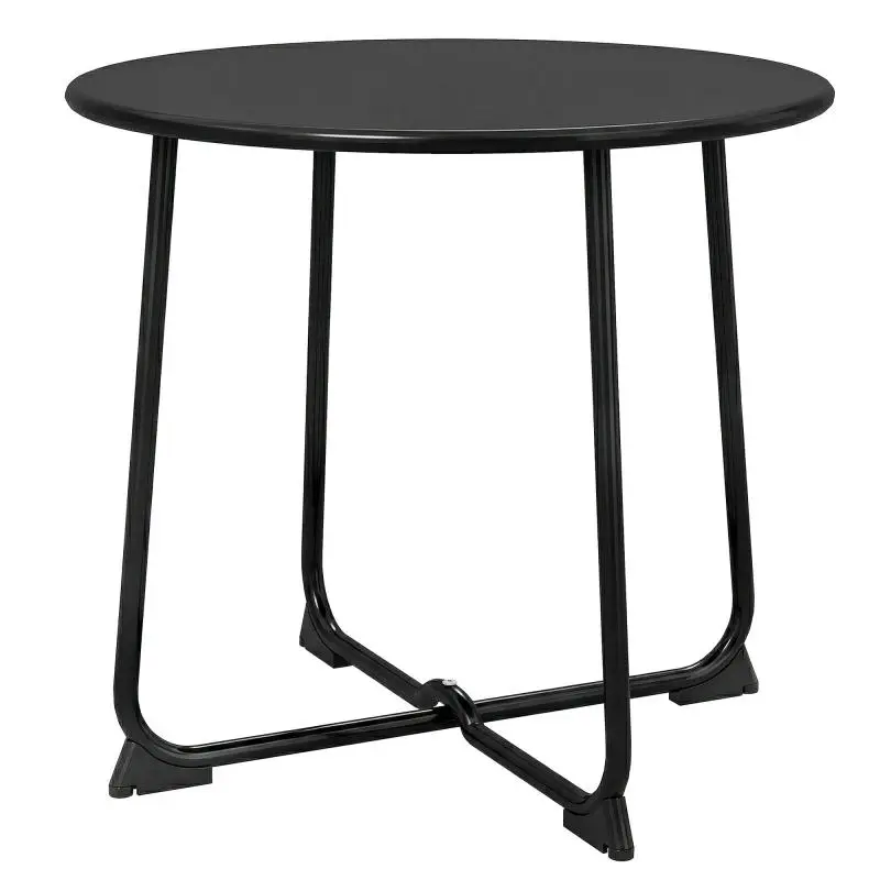 Round Outdoor Coffee Table 50 cm, Black