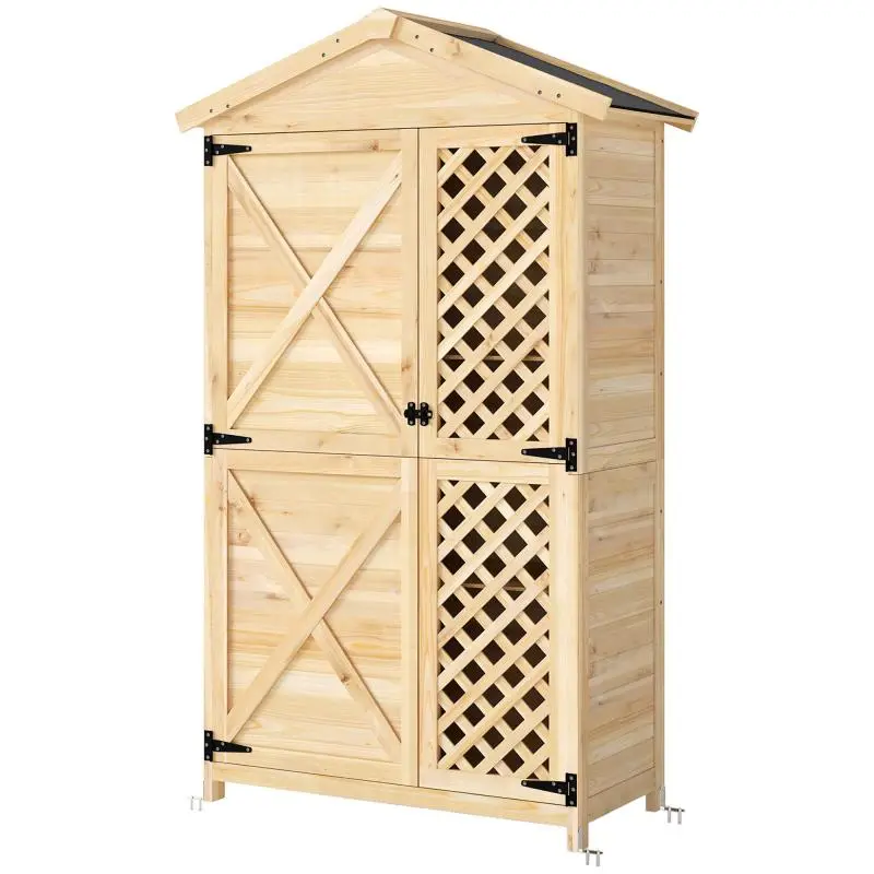 Outdoor Storage Cabinet with Ventilated Door