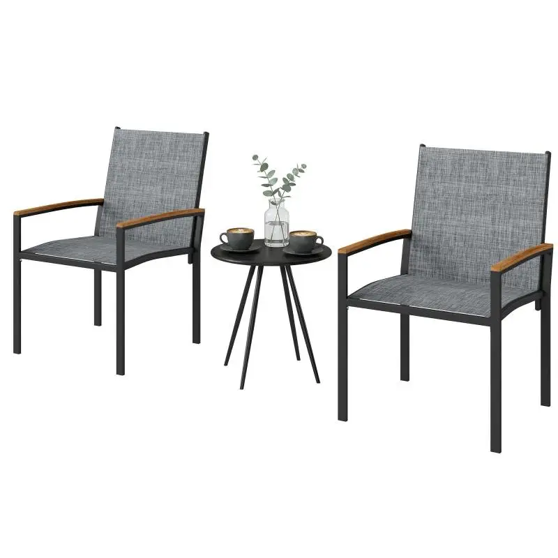 3-Piece Bistro Set in Mixed Grey