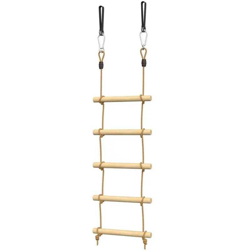 5-Rung Climbing Ladder for Children, Natural Wood
