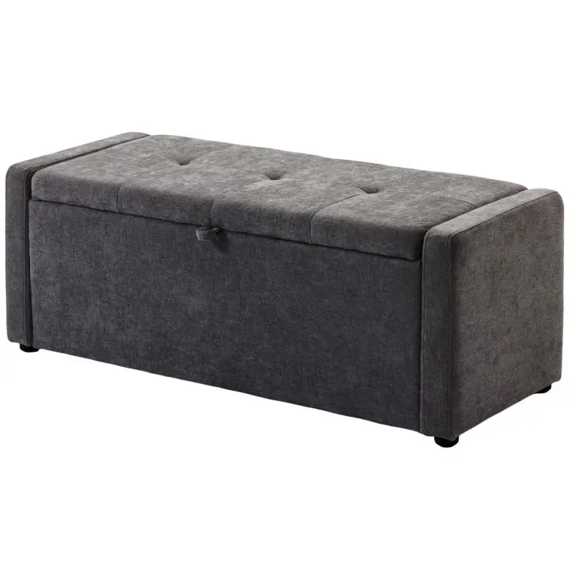 Storage Ottoman, 142 L, Dark Grey