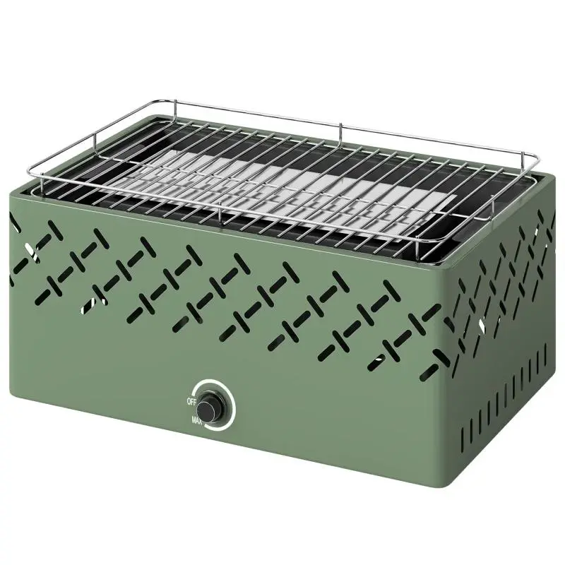 Portable Outdoor Charcoal Barbecue with Integrated Fan
