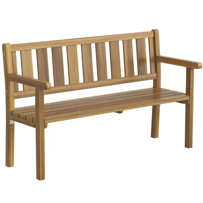 2-Seater Garden Bench in Slatted Fir Wood
