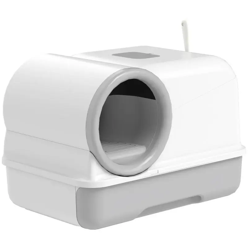 Enclosed Cat Litter Box with Tray and Scoop