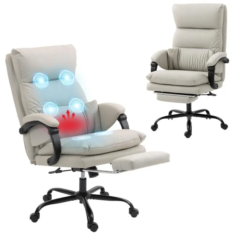 Heated Massage Office Chair with Footrest