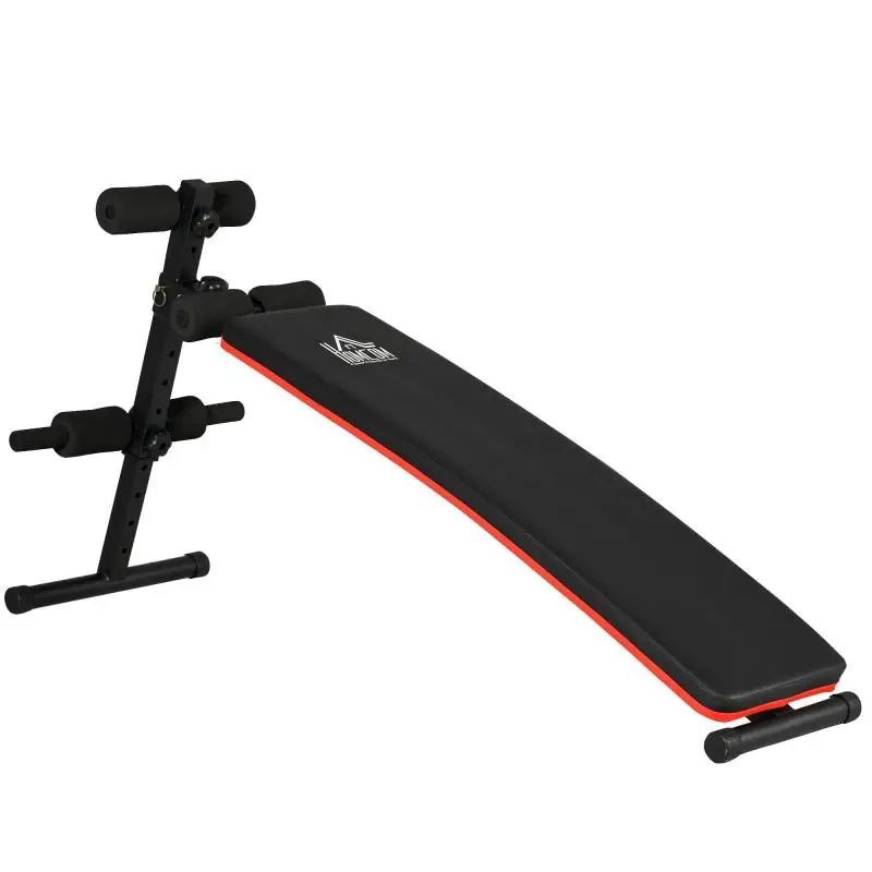 Foldable Adjustable Abdominal Bench, Black
