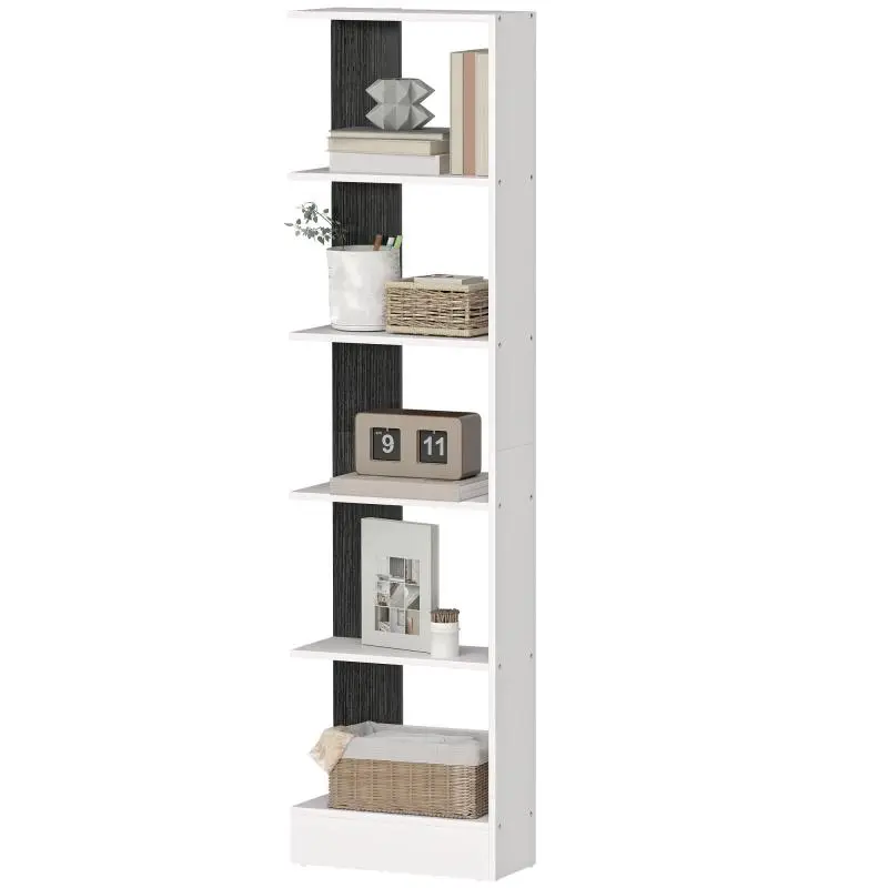 5-Tier Bookcase, 45 × 21 × 170 cm
