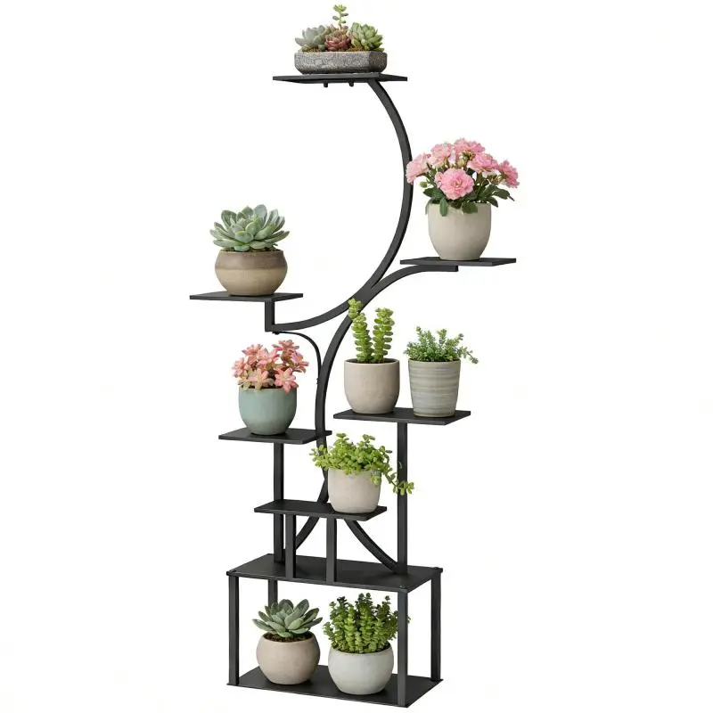 8-Tier Metal Plant Stand, 74 x 26 x 158.5 cm