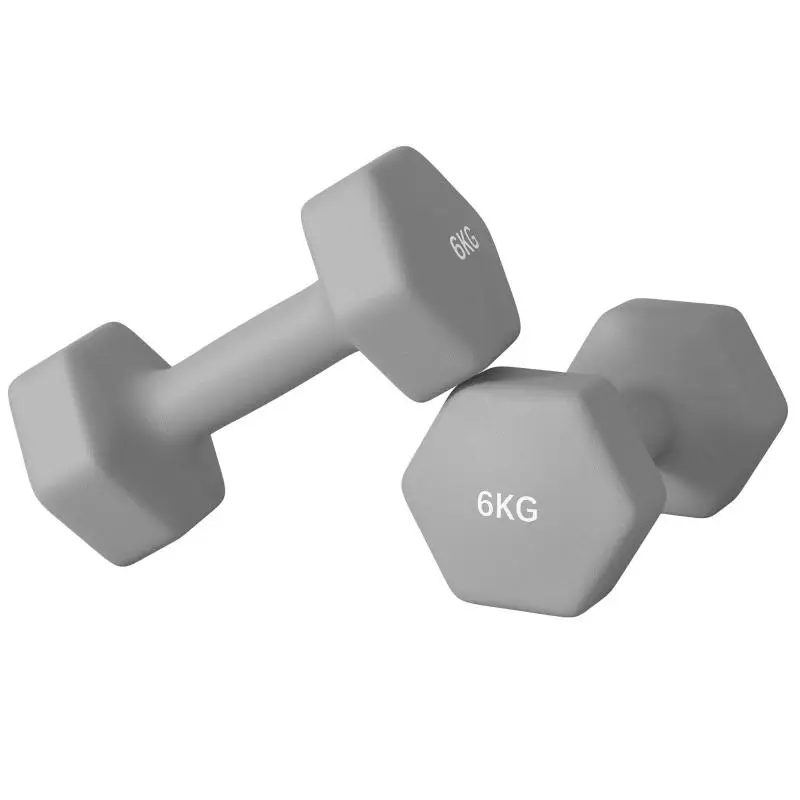 Hexagonal Dumbbells, 2 x 6 kg