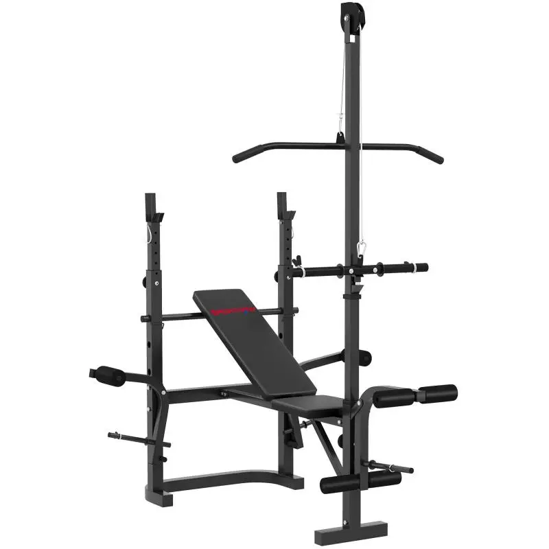 Adjustable Gym Bench with Barbell Rack