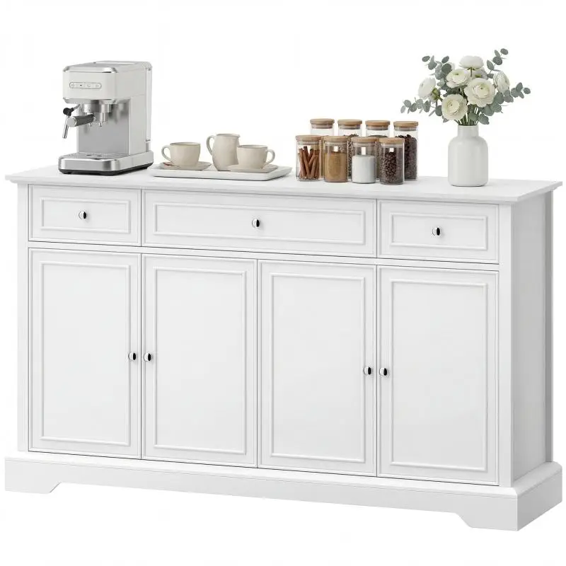 Sideboard Cabinet with 3 Drawers, White