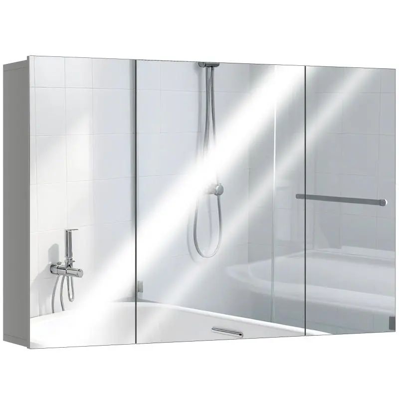 Bathroom Wall Cabinet with 3 Mirrored Doors