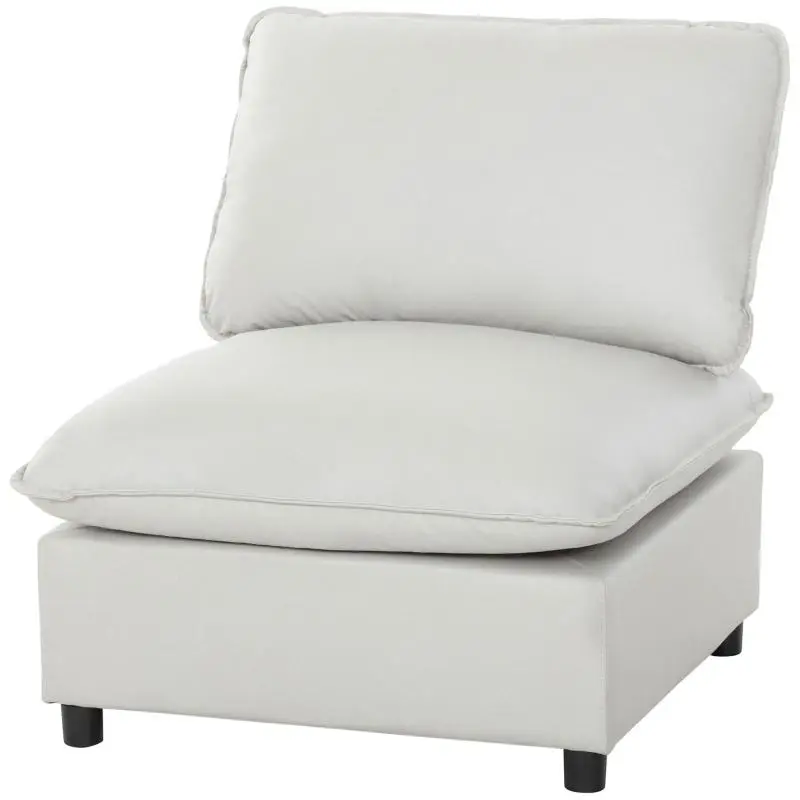 Accent Chair in Grey Leatherette