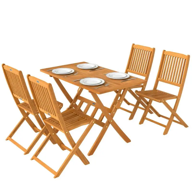 5-Piece Acacia Wood Garden Furniture Set