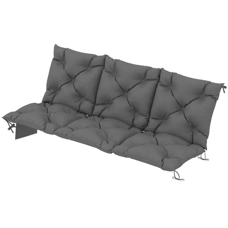 Bench Cushion, 150 x 100 x 10 cm, Dark Grey