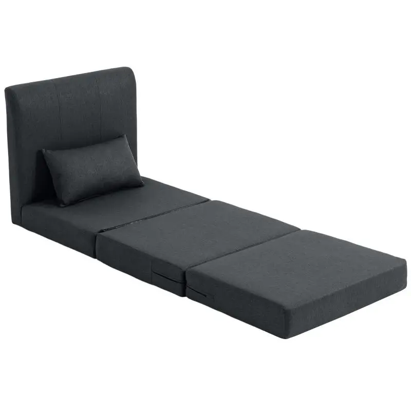 Convertible Sleeper Chair in Dark Grey