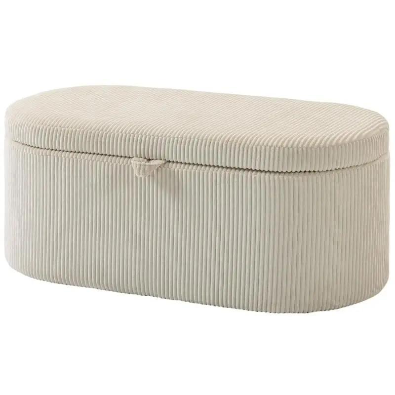 Cord Storage Ottoman, 105 x 51 x 49 cm, Beige