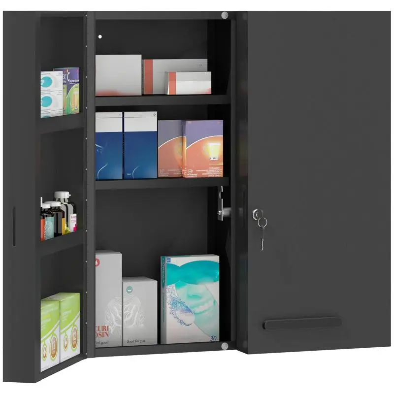 Lockable 6-Tier Wall-Mounted Medical Cabinet