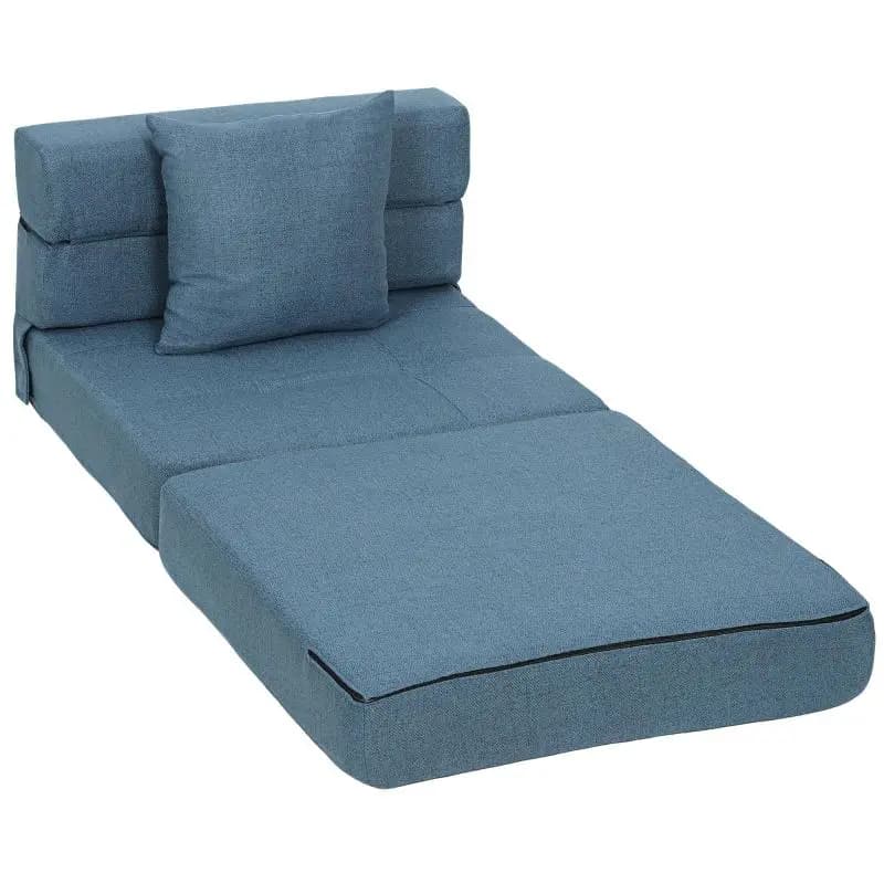 Sleeper Chair with Removable Cover, Dark Blue