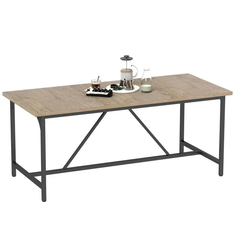 Rectangular Dining Table for 6-8 People, 180 cm