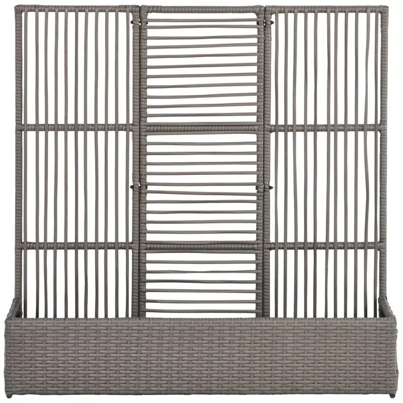 Flower Box with Trellis, 103 x 29 x 103 cm, Grey