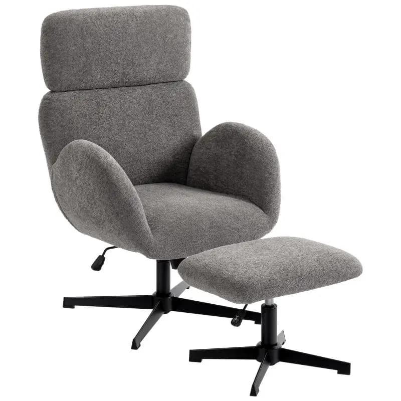 Swivel Accent Chair with Footstool