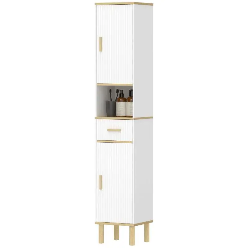 Bathroom Cabinet with Drawer and Adjustable Shelves, 172 cm