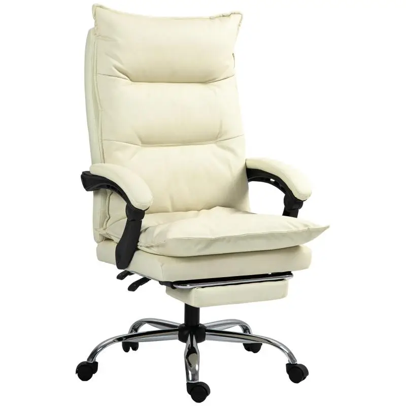 Ergonomic Office Chair with Reclining Backrest and Footrest
