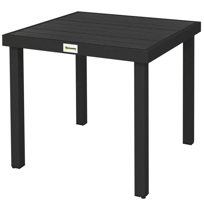 Wood-Effect Garden Dining Table, 78 cm