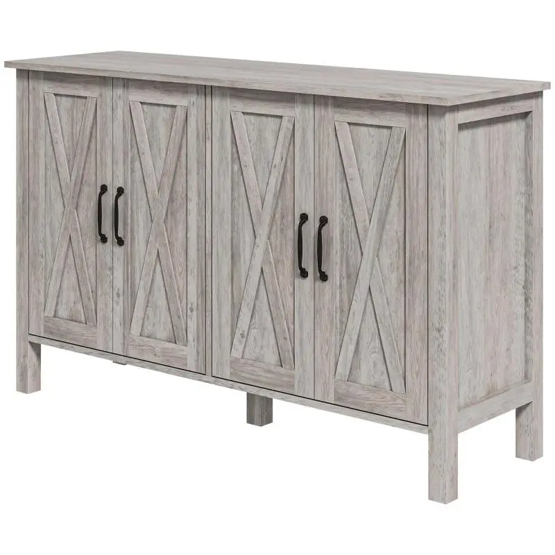 Multipurpose Cabinet with 4 Adjustable Shelves, Grey