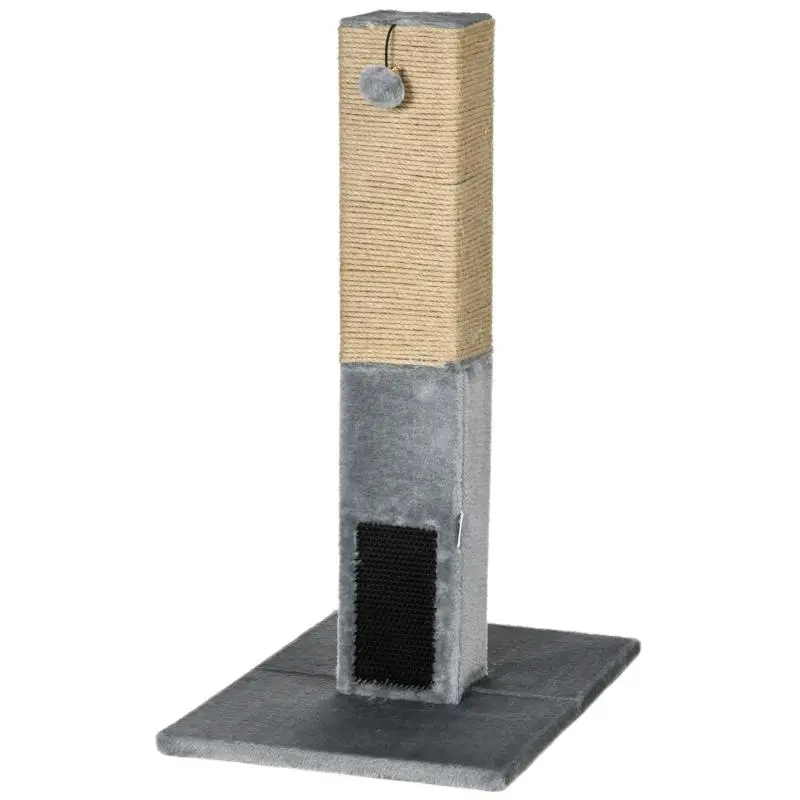 Cat Scratching Tree with Toy Balls and Brush, Grey