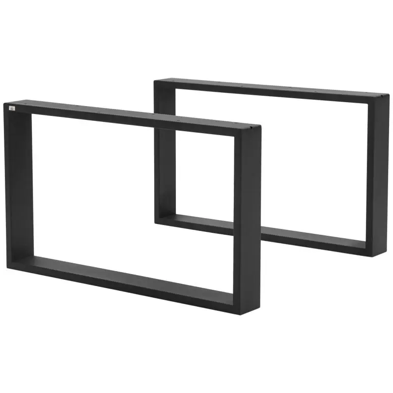 Set of 2 Steel Coffee Table Legs, Black