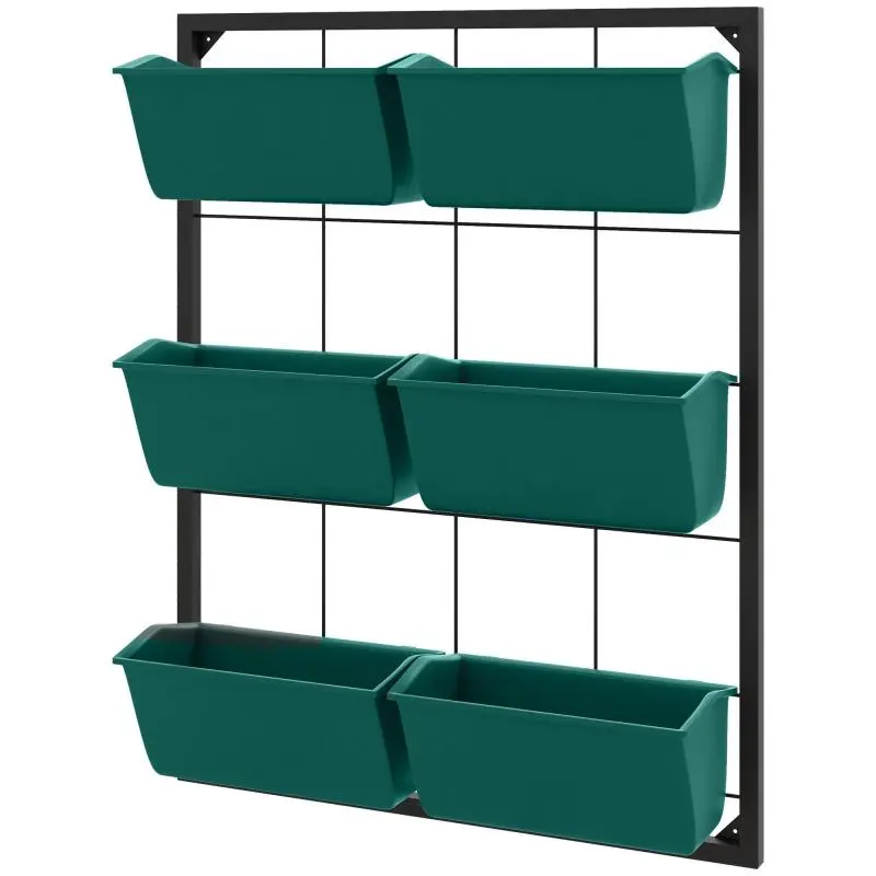 3-Tier Wall-Mounted Vertical Garden with 6 Pots